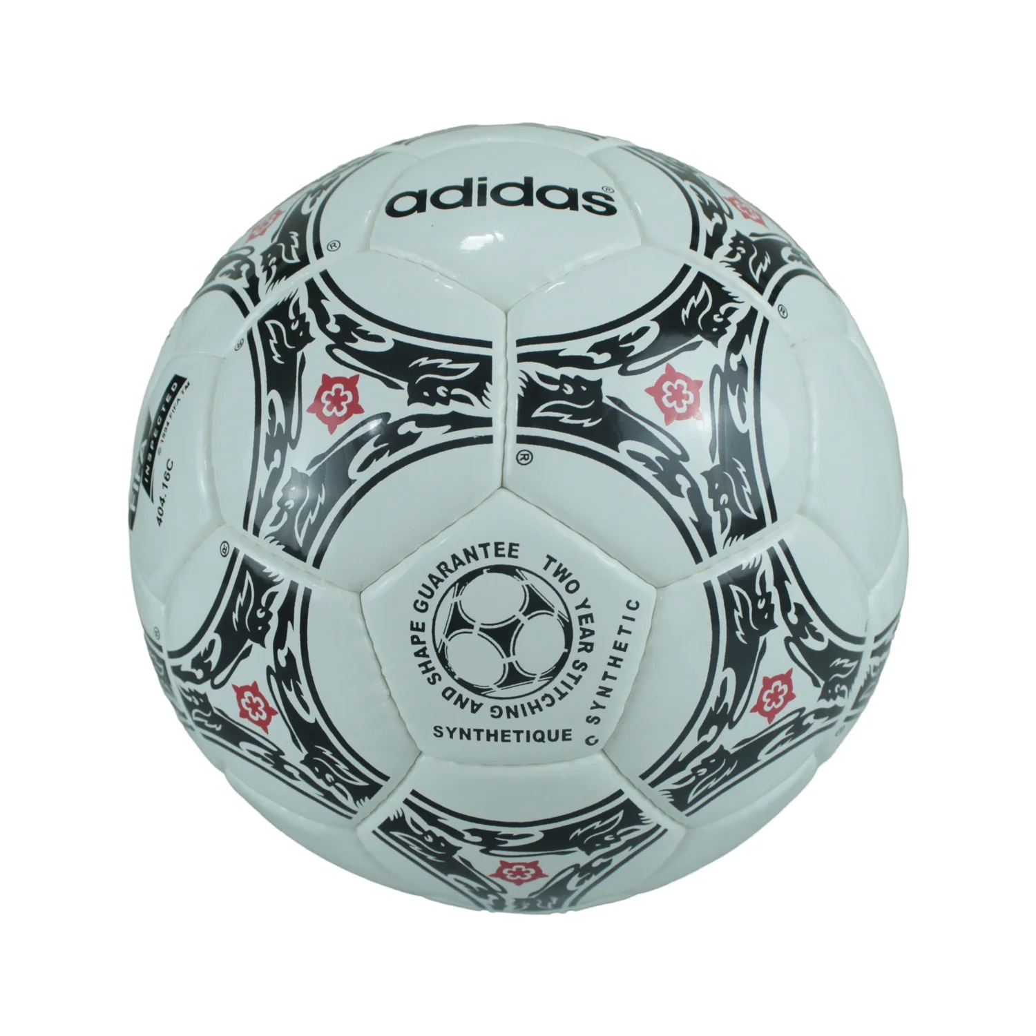 Adidas Questra Orbit Europa UEFA Euro Championship 1996 White/Black/Red Soccer Match Ball Size 5 - Image 2