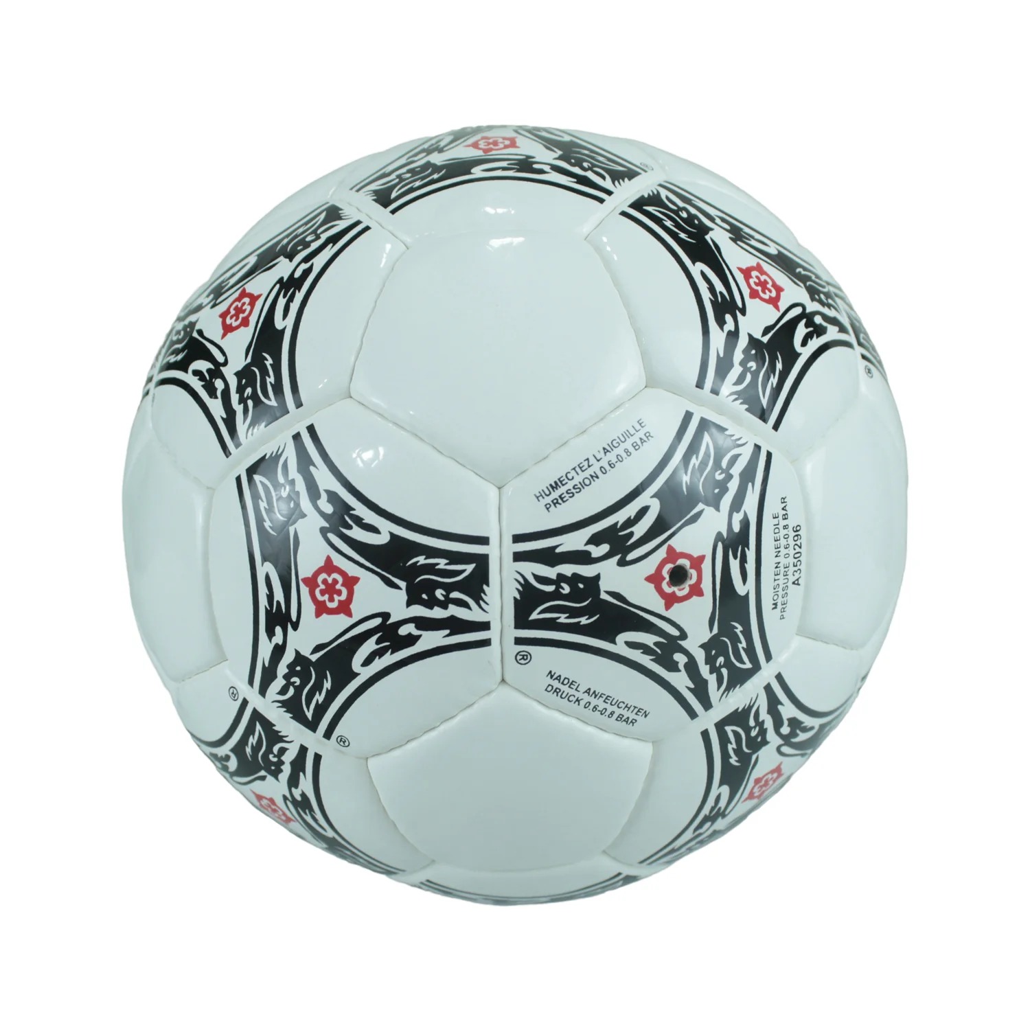 Adidas Questra Orbit Europa UEFA Euro Championship 1996 White/Black/Red Soccer Match Ball Size 5 - Image 3