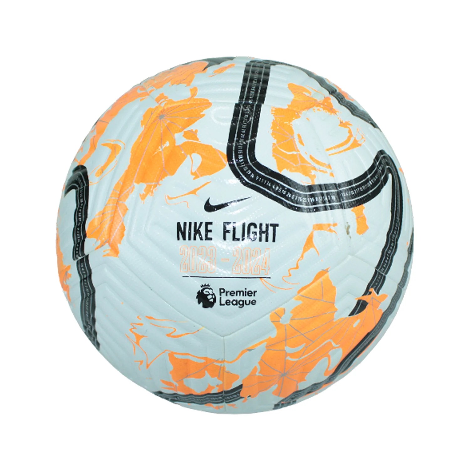 Nike Flight Premier League 2023-24 Soccer Ball | Official Size 5 Official Weight | Orange Black Stripe